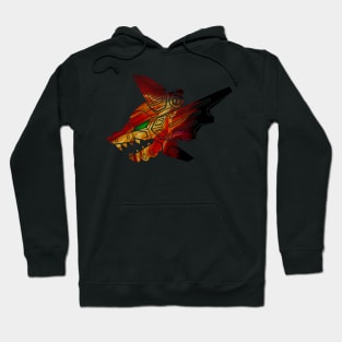 Mecha Robot Wolf | Fire Edition Hoodie